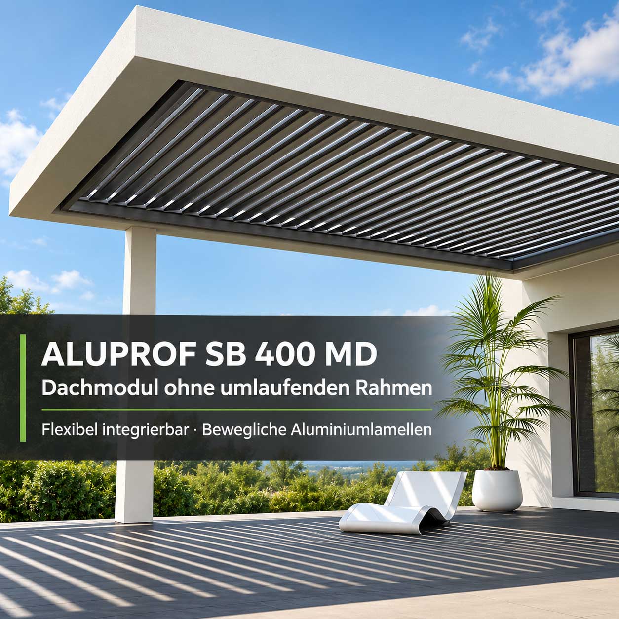 Pergola Solid Sunbreaker SB 400 Lamellendach-Dachmodul