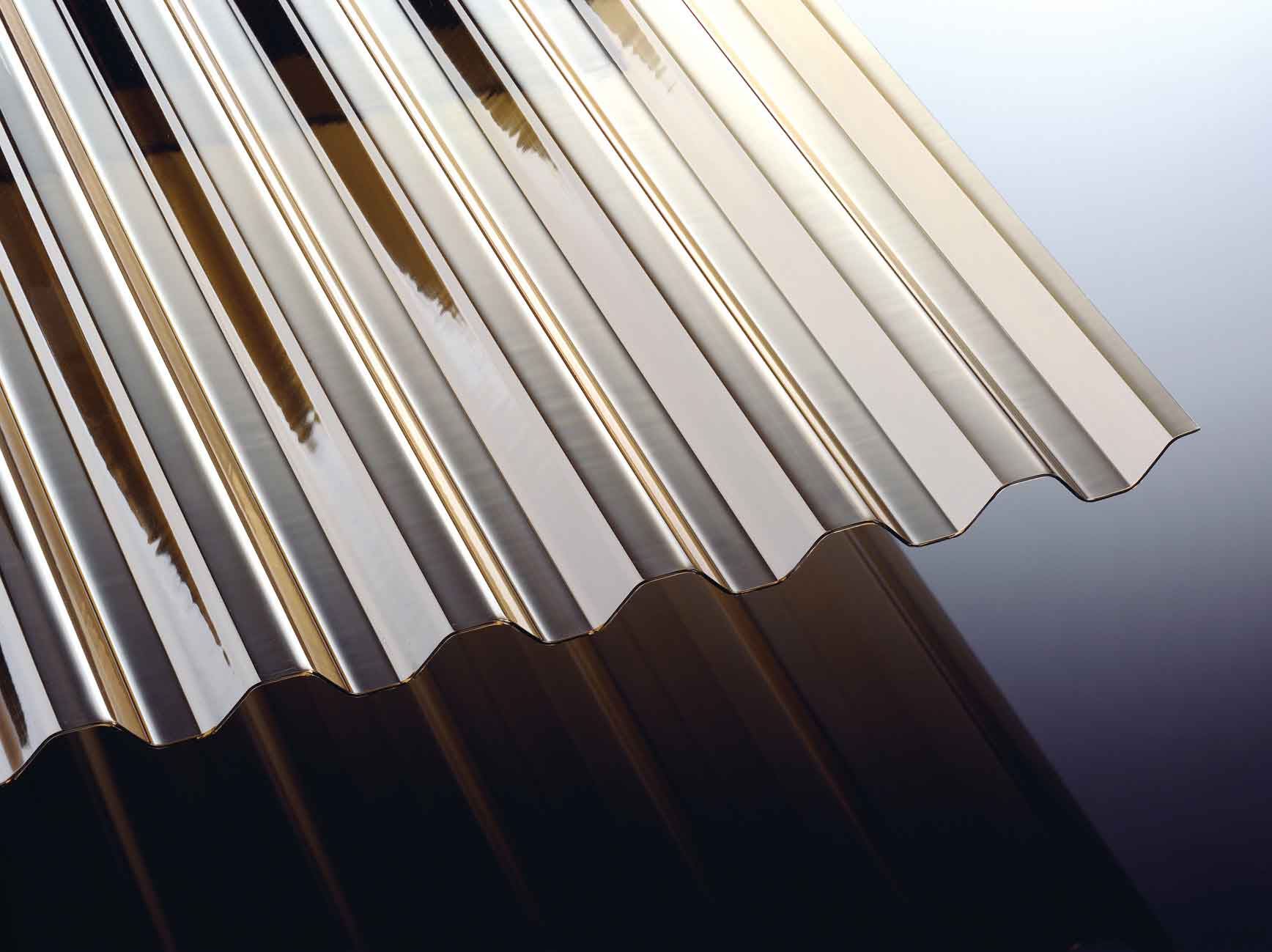 PVC Spundwand 1,2 mm bronze 70/18 Wellplatten
