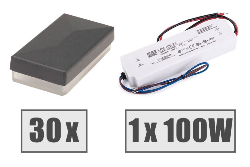 LED Zaunbeleuchtung und Trafo-Set