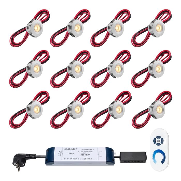 Cree LED Einbaustrahler Pals Cree LED Einbaustrahler Pals ab | Warm Weiß | Set mit 4, 6, 8, 10 oder 12 Stück | Warm Weiß | Set mit 4, 6, 8, 10 oder 12 Stück