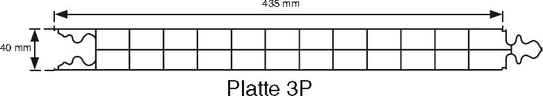 Platte 3 P 40mm Paneel