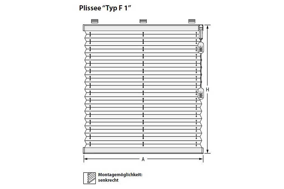 Plissee Typ F1