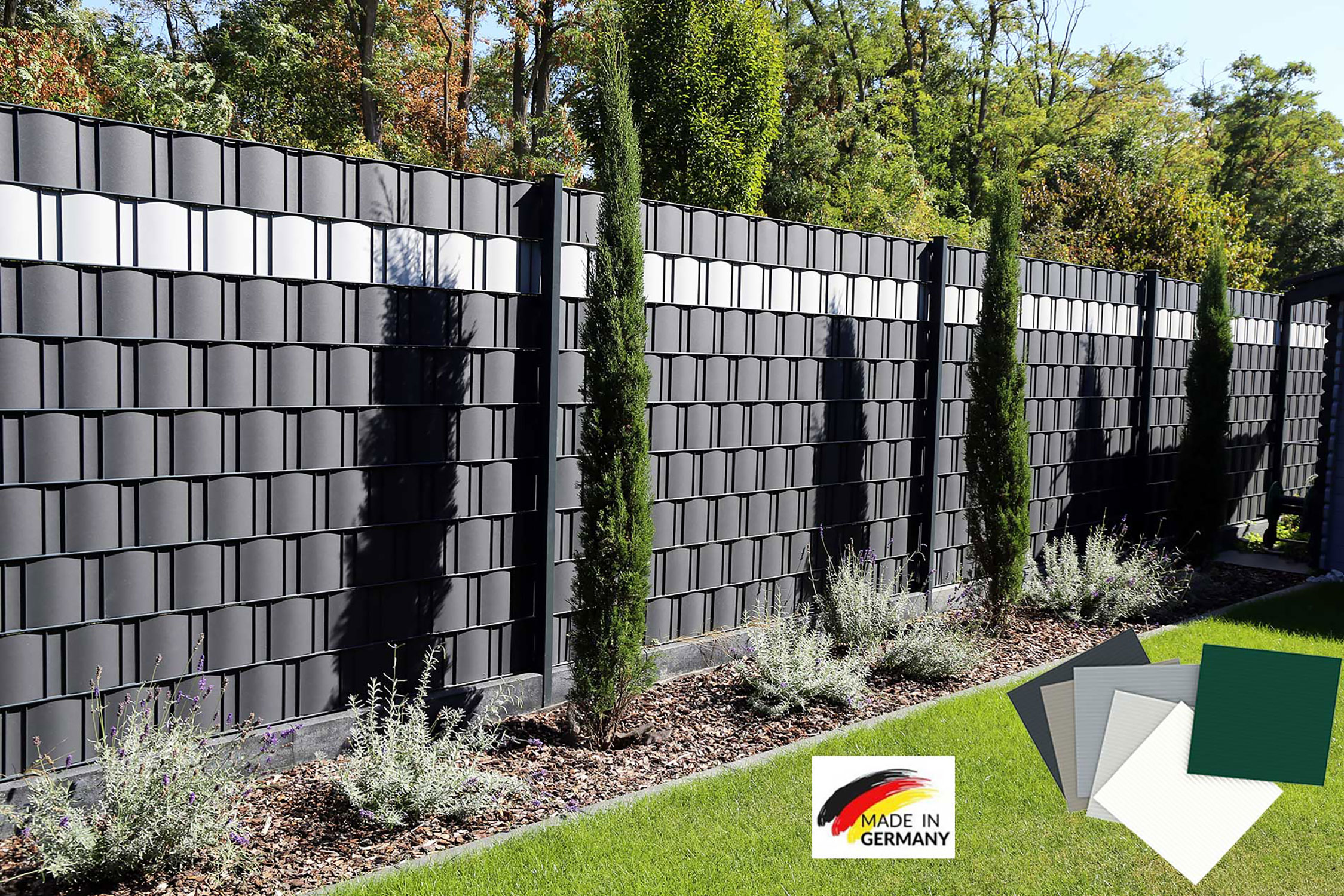 Premium Zaunsichtschutz aus Hart PVC