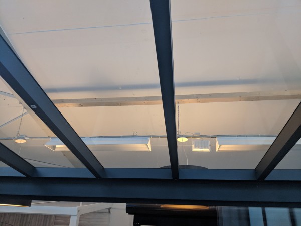 7 x 3 m Leimholz Terrassenüberdachung Überdachung VSG-GLAS Sicherheitsglas 