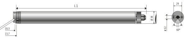 Somfy LS 40 4/16 NL BK SW mit Kabel 2,5m weiß
